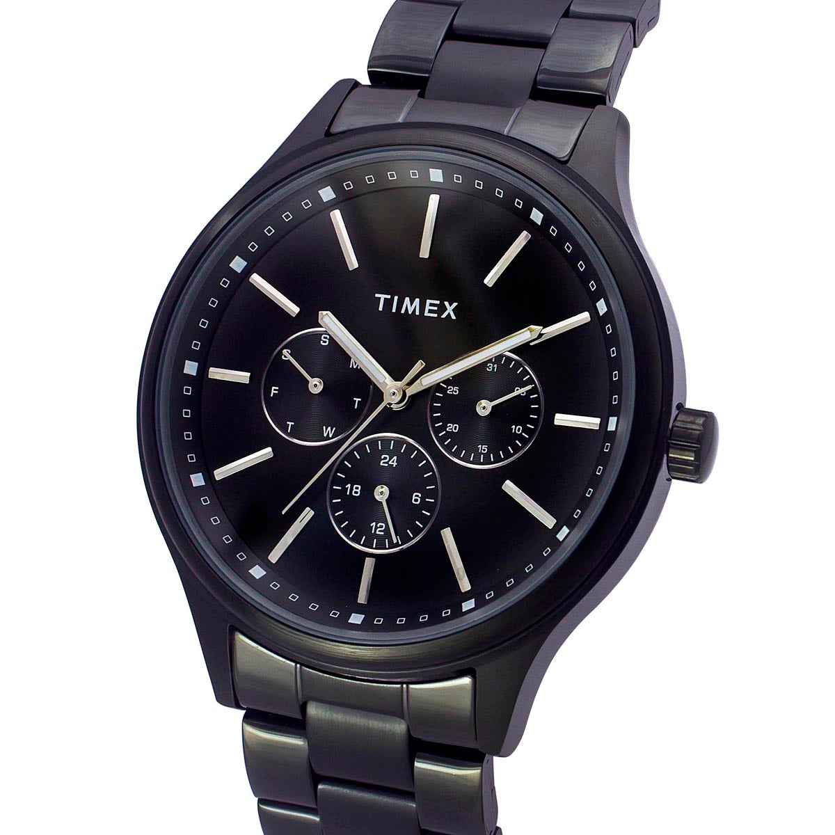 Timex TWEG18410 Men’s Black Dial Black Stainless‑Steel Chronograph Watch