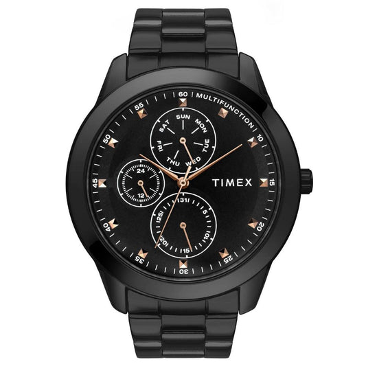 Timex TWEG18502 Men’s Black Dial Black Stainless Steel Multifunction Watch