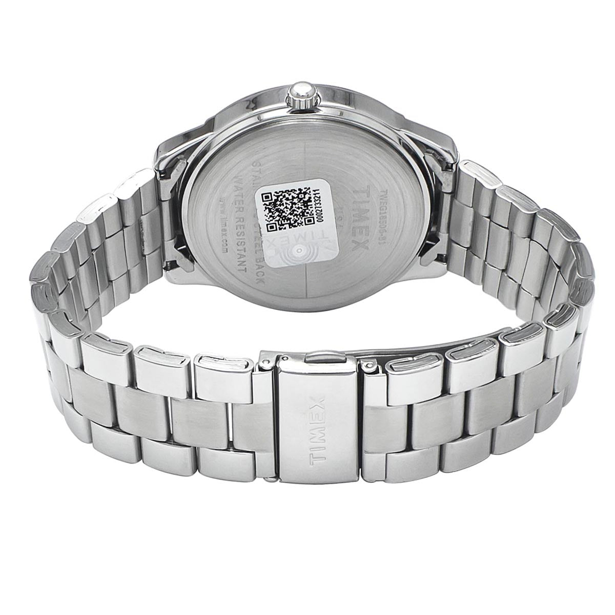 Timex TWEG18506 Men’s Silver‑Dial Silver Stainless Steel Analog Watch