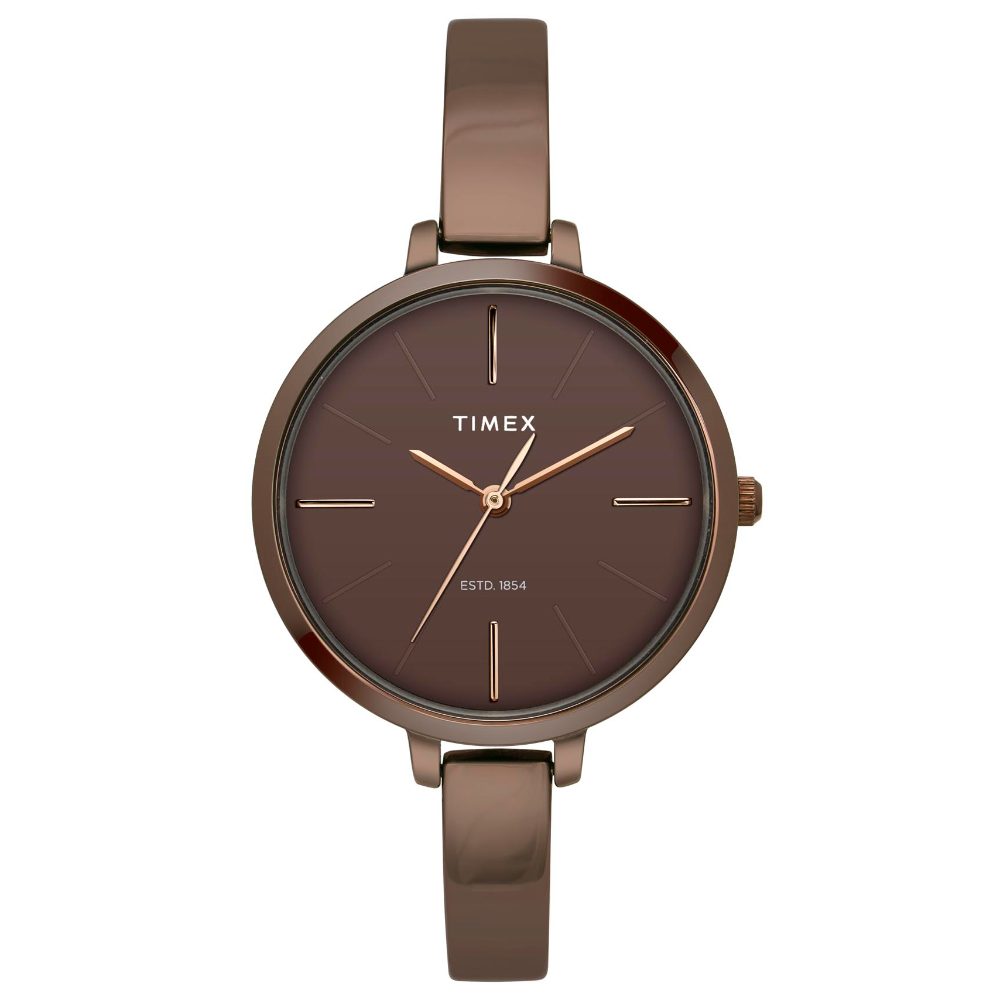 Timex TWEL12814 Women’s Brown Dial Stainless Steel Bracelet Analog Watch