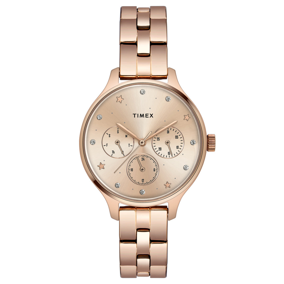 Timex TWEL14814 Women’s Rose Gold Dial Quartz Analog Watch