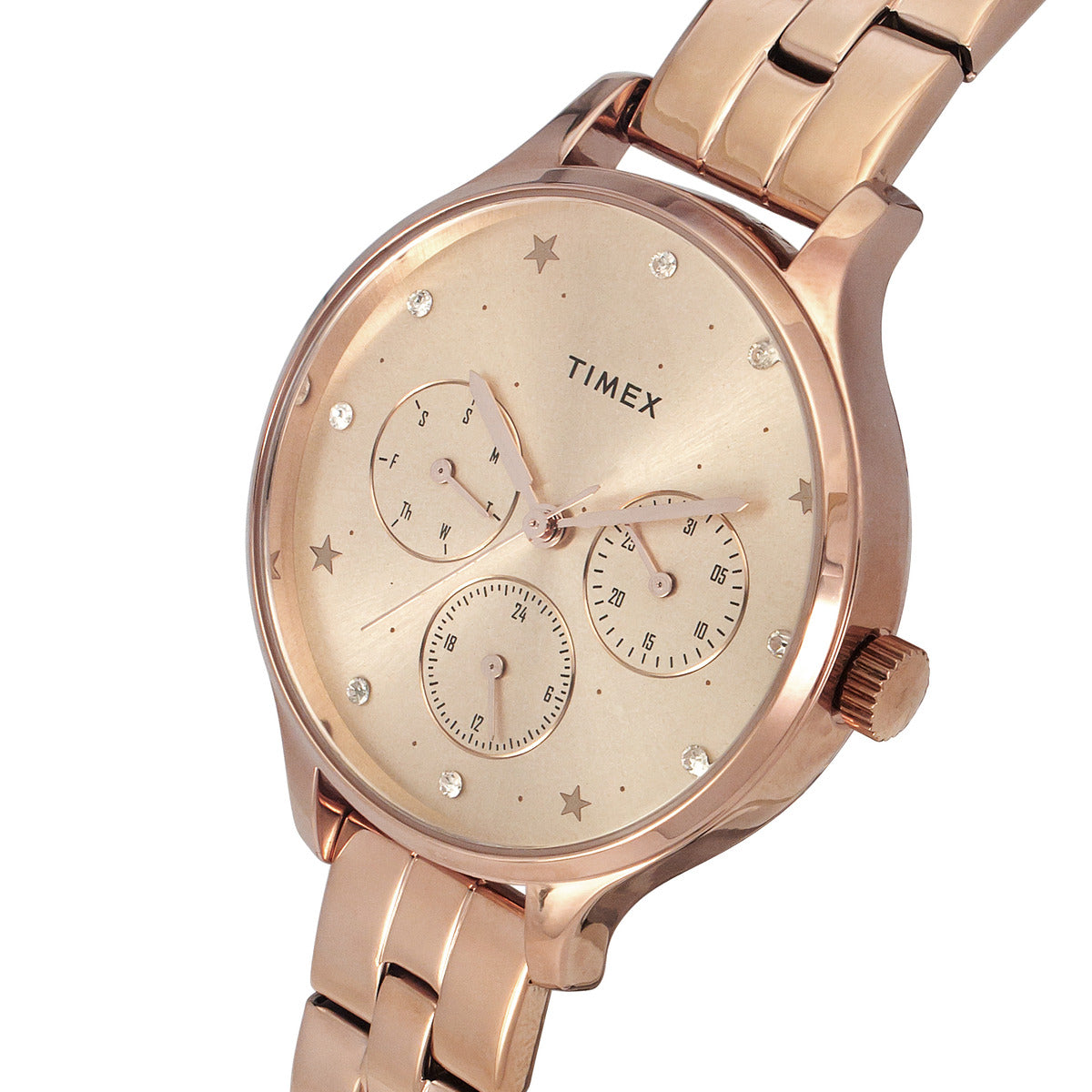 Timex TWEL14814 Women’s Rose Gold Dial Quartz Analog Watch