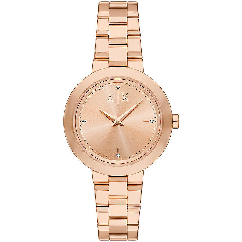 Armani Exchange AX5177I Women's Quartz Analog Watch Rose Gold Dial Rose Gold Stainless Steel Bracelet
