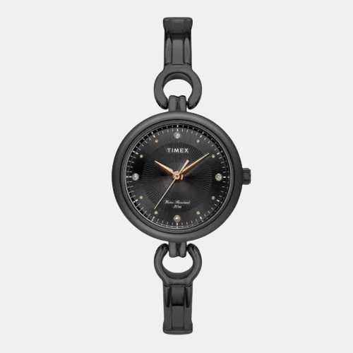 Timex TWEL11426 Women’s Black Dial Black Stainless Steel Analog Watch
