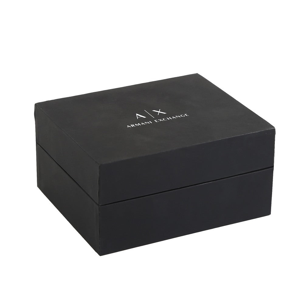 Armani Exchange AX2600I Men's Quartz Chronograph Watch Black Sunray Dial Silver Stainless Steel Bracelet