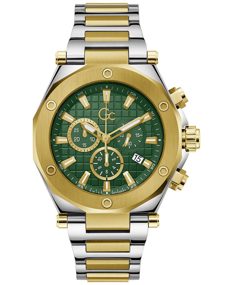 Gc Z18003G9MF Legacy Chronograph Men's Swiss Made Green Chronograph Watch