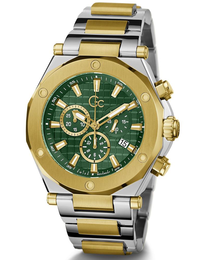 Gc Z18003G9MF Legacy Chronograph Men's Swiss Made Green Chronograph Watch