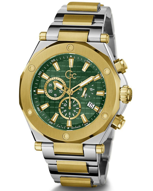 Gc Z18003G9MF Legacy Chronograph Men's Swiss Made Green Chronograph Watch