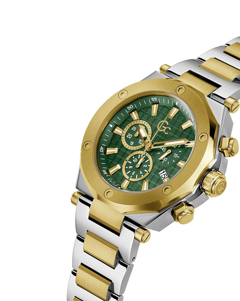 Gc Z18003G9MF Legacy Chronograph Men's Swiss Made Green Chronograph Watch