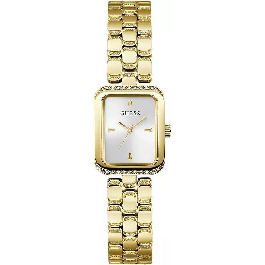 GUESS GW0865L2 Quartz Women’s Isla Gold-Tone Analog Watch with Silver Dial & Gold Stainless Steel Strap