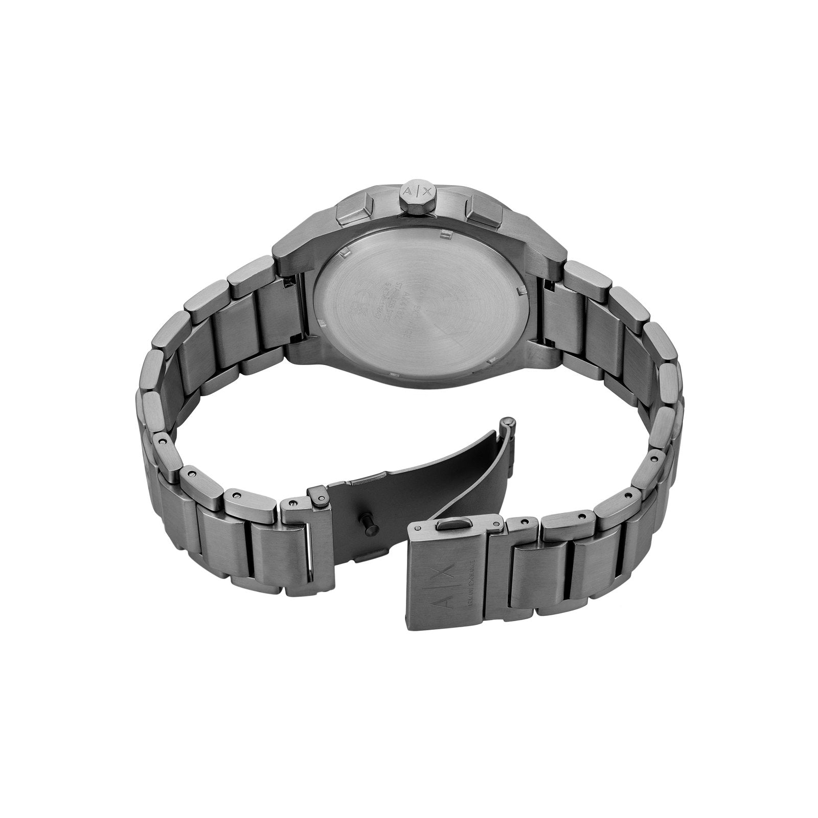 Armani Exchange AX4182I Men's Quartz Chronograph Watch Blue Dial Gunmetal Stainless Steel Bracelet